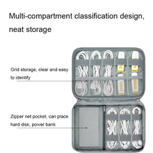 Load image into Gallery viewer, Baona Multifunctional Earphone Data Cable Digital Storage Bag, Spec:, Single-layer (Gray), Single-layer (Black), 2-layer (Gray), 2-layer (Black), Single-Layer Box (Gray), Single-Layer Box (Black), 2-layer Box (Gray), 2-layer Box (Black), XL (Gray)     ...