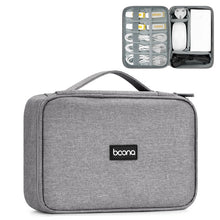 Load image into Gallery viewer, Baona Multifunctional Earphone Data Cable Digital Storage Bag, Spec:, Single-layer (Gray), Single-layer (Black), 2-layer (Gray), 2-layer (Black), Single-Layer Box (Gray), Single-Layer Box (Black), 2-layer Box (Gray), 2-layer Box (Black), XL (Gray)     ...