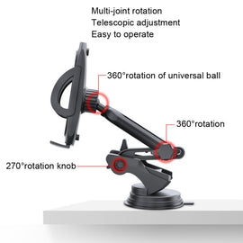Yesido C111 Double Pole Rotating Telescopic Arm Car Bracket, Double Pole Rotating