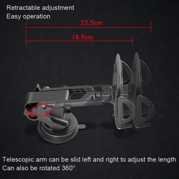 Yesido C111 Double Pole Rotating Telescopic Arm Car Bracket, Double Pole Rotating