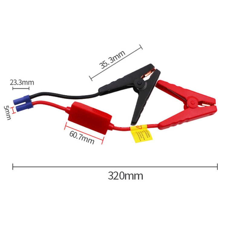 Car Emergency Starter Power Battery Connection Lighter Cable, Large Clip