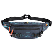 Load image into Gallery viewer, HAOSHUAI 5132 Outdoor Men Waist Bag Sports Running Chest Bag, 5132 Camouflage, 5132 Dark Blue, 5132 Black, 5132 Army Green, 5132 Dark Green