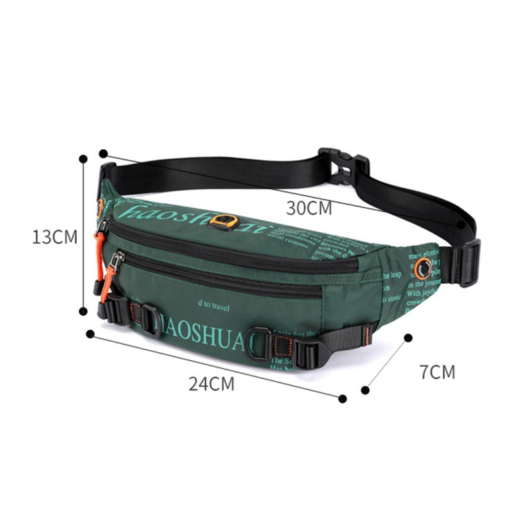 HAOSHUAI 5132 Outdoor Men Waist Bag Sports Running Chest Bag, 5132 Camouflage, 5132 Dark Blue, 5132 Black, 5132 Army Green, 5132 Dark Green