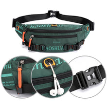 Load image into Gallery viewer, HAOSHUAI 5132 Outdoor Men Waist Bag Sports Running Chest Bag, 5132 Camouflage, 5132 Dark Blue, 5132 Black, 5132 Army Green, 5132 Dark Green