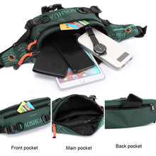 Load image into Gallery viewer, HAOSHUAI 5132 Outdoor Men Waist Bag Sports Running Chest Bag, 5132 Camouflage, 5132 Dark Blue, 5132 Black, 5132 Army Green, 5132 Dark Green
