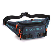 Load image into Gallery viewer, HAOSHUAI 5135 Outdoor Men Waist Bag Waterproof Nylon Cloth Men Bag, 5135 Dark Blue, 5135 Black, 5135 Army Green, 5135 Dark Green, 5135 Camouflage