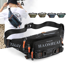 Load image into Gallery viewer, HAOSHUAI 5135 Outdoor Men Waist Bag Waterproof Nylon Cloth Men Bag, 5135 Dark Blue, 5135 Black, 5135 Army Green, 5135 Dark Green, 5135 Camouflage
