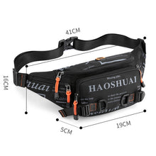 Load image into Gallery viewer, HAOSHUAI 5135 Outdoor Men Waist Bag Waterproof Nylon Cloth Men Bag, 5135 Dark Blue, 5135 Black, 5135 Army Green, 5135 Dark Green, 5135 Camouflage