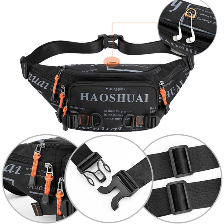 HAOSHUAI 5135 Outdoor Men Waist Bag Waterproof Nylon Cloth Men Bag, 5135 Dark Blue, 5135 Black, 5135 Army Green, 5135 Dark Green, 5135 Camouflage