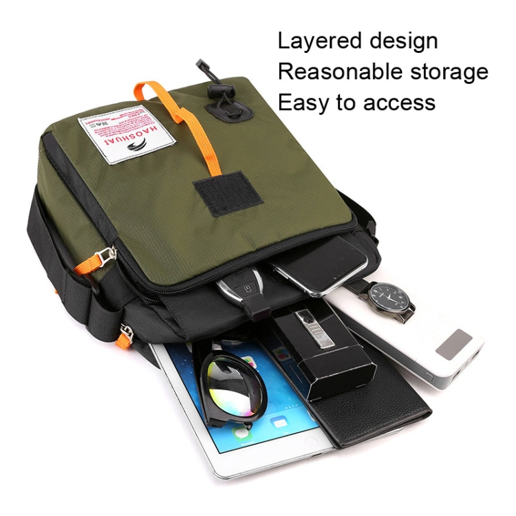 HAOSHUAI 206 Men Crossbody Bag Sports Casual Shoulder Bag