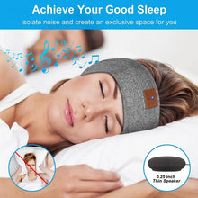 Load image into Gallery viewer, Bluetooth Headband Headphones Sleep Mask for Side Sleeper Workout Running, Sleep Mask Hemp Gray