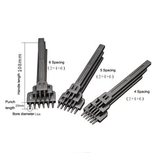 Load image into Gallery viewer, ER061 DIY Hand-sewn Leather Round Punch Tools Alloy Steel Platoons Rushing, Style:, 4mm Set, 5mm Set, 6mm Set, 4mm-2 Holes, 4mm-4 Holes, 4mm-6 Holes, 5mm-2 Holes, 5mm-4 Holes, 5mm-6 Holes, 6mm-2 Holes, 6mm-4 Holes, 6mm-6 Holes