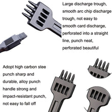 Load image into Gallery viewer, ER061 DIY Hand-sewn Leather Round Punch Tools Alloy Steel Platoons Rushing, Style:, 4mm Set, 5mm Set, 6mm Set, 4mm-2 Holes, 4mm-4 Holes, 4mm-6 Holes, 5mm-2 Holes, 5mm-4 Holes, 5mm-6 Holes, 6mm-2 Holes, 6mm-4 Holes, 6mm-6 Holes