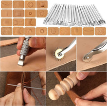 Load image into Gallery viewer, Handmade Leather DIY Tool Set Sewing Craft Tool Set, 48 In 1 Set