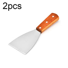 Load image into Gallery viewer, 2pcs Stainless Steel Pizza and Steak Shovel Wooden Handle Slanted Shovel Kitchen Tool, S, L