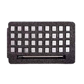 36 In 1 Leather English Print Punch Digital Seal Craft Leather Carving Tools, Size:, 3.5mm 36 In 1, 6.5mm 36 In 1