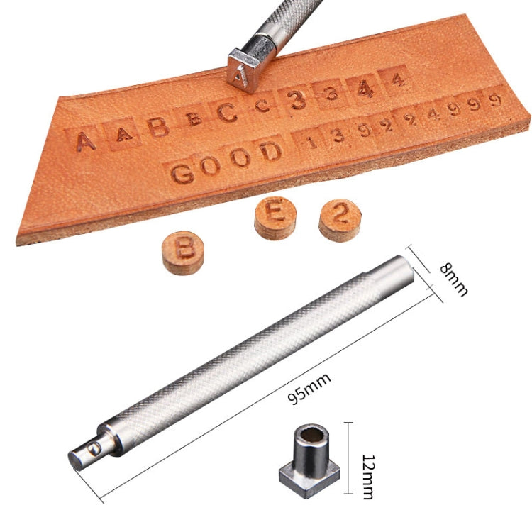 36 In 1 Leather English Print Punch Digital Seal Craft Leather Carving Tools, Size:, 3.5mm 36 In 1, 6.5mm 36 In 1
