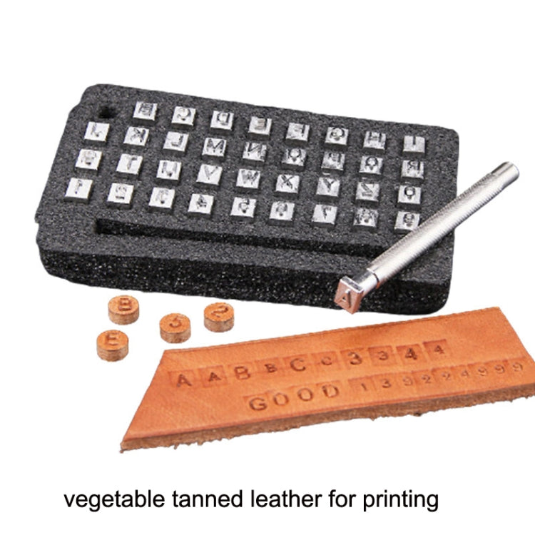 36 In 1 Leather English Print Punch Digital Seal Craft Leather Carving Tools, Size:, 3.5mm 36 In 1, 6.5mm 36 In 1