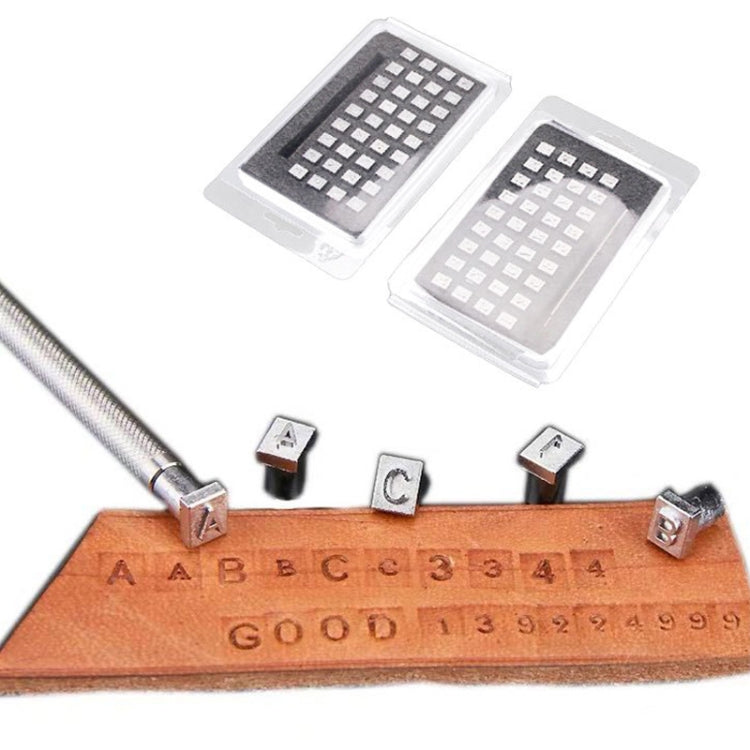 36 In 1 Leather English Print Punch Digital Seal Craft Leather Carving Tools, Size:, 3.5mm 36 In 1, 6.5mm 36 In 1