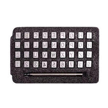 Load image into Gallery viewer, 36 In 1 Leather English Print Punch Digital Seal Craft Leather Carving Tools, Size:, 3.5mm 36 In 1, 6.5mm 36 In 1