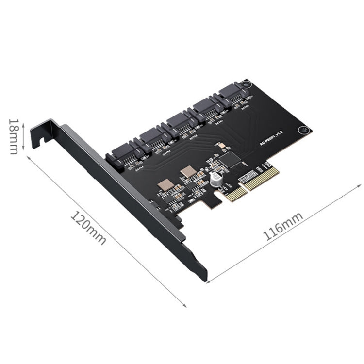 SATA3.0 Rotary Card Computer Desktop Solid State Hard Disk, Style:, PCIE X4 To 5 Ports, PCIE X1 To 8 Ports, PCIE X1 To 10 Ports, PCIE X1 To 16 Ports, PCI-E1 To 4