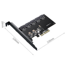 Load image into Gallery viewer, SATA3.0 Rotary Card Computer Desktop Solid State Hard Disk, Style:, PCIE X4 To 5 Ports, PCIE X1 To 8 Ports, PCIE X1 To 10 Ports, PCIE X1 To 16 Ports, PCI-E1 To 4