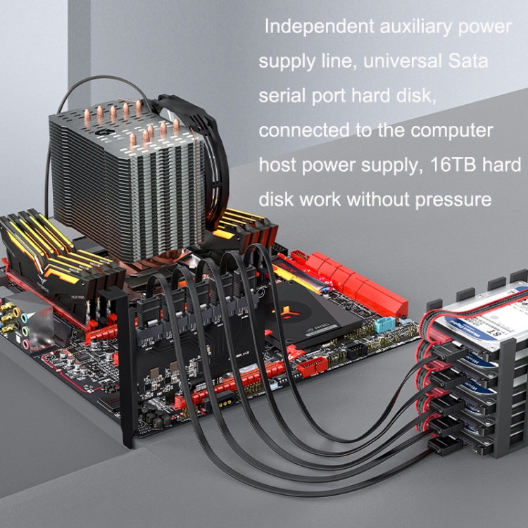 SATA3.0 Rotary Card Computer Desktop Solid State Hard Disk, Style:, PCIE X4 To 5 Ports, PCIE X1 To 8 Ports, PCIE X1 To 10 Ports, PCIE X1 To 16 Ports, PCI-E1 To 4