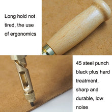 Load image into Gallery viewer, 6 In 1 Automatic Belt Punch Punching Multi-scalp Anechoic Belt Punch, Wood Color, Black