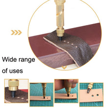 Load image into Gallery viewer, 6 In 1 Automatic Belt Punch Punching Multi-scalp Anechoic Belt Punch, Wood Color, Black