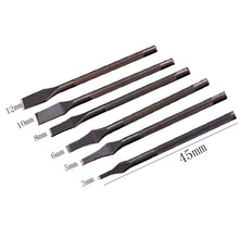 Load image into Gallery viewer, ER018 2pcs Card Position Cut Cowhide Leather Word Cut DIY Tool, Size: 3mm, 3mm, 5mm, 6mm, 8mm, 10mm, 12mm
