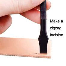 Load image into Gallery viewer, ER018 2pcs Card Position Cut Cowhide Leather Word Cut DIY Tool, Size: 3mm, 3mm, 5mm, 6mm, 8mm, 10mm, 12mm
