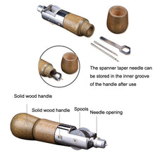 Load image into Gallery viewer, Leather Hand Seam Sewing Machine DIY Leather Carving Stitching Tool Device, A, B