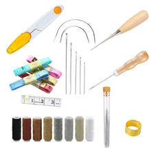 Load image into Gallery viewer, DIY Leather Craft Tool Set Canvas Wire Needle Hand Sewing Leather Tool Set, ER013 29 In 1