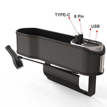 Load image into Gallery viewer, Car Seat Clip Organizer Multifunctional Car Charger, Specification:, Carbon Fiber, Wireless Charge