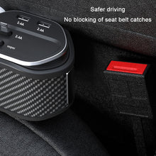 Load image into Gallery viewer, Car Seat Clip Organizer Multifunctional Car Charger, Specification:, Carbon Fiber, Wireless Charge
