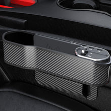 Load image into Gallery viewer, Car Seat Clip Organizer Multifunctional Car Charger, Specification:, Carbon Fiber, Wireless Charge