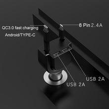 Load image into Gallery viewer, 3 In 1 3.1A Dual USB Single Pull Retractable Fast QC3.0 Car Charger, Red, White, Blue, Green, Black
