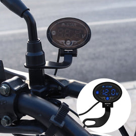 YL-M01 Motorcycle Battery Voltage Monitoring M-STAR Intelligent Voltage Meter, YL-M01 Blue, YL-M01 Purple