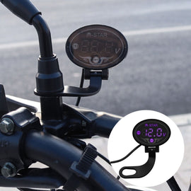 YL-M01 Motorcycle Battery Voltage Monitoring M-STAR Intelligent Voltage Meter, YL-M01 Blue, YL-M01 Purple