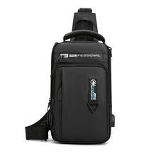 Load image into Gallery viewer, HAOSHUAI 1100-17 Men Chest Bag Casual Shoulder Bag USB Charging Chest Bag