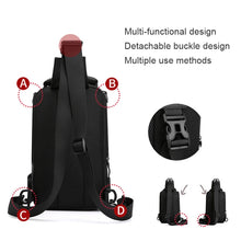 Load image into Gallery viewer, HAOSHUAI 1100-17 Men Chest Bag Casual Shoulder Bag USB Charging Chest Bag