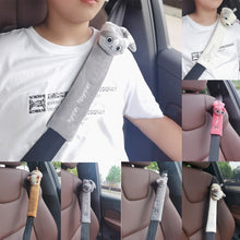 Load image into Gallery viewer, 002 Cute Cartoon Thicked Seat Belt Anti-Strangled Protective Cushion, Length:, 30.5cm (Brown Dog), 30.5cm (Beige Dog), 30.5cm (Gray Cat), 30.5cm (Pink Cat), 30.5cm (Gray Fox), 30.5cm (Bear), 23cm (Brown Dog), 23cm (Beige Dog), 23cm (Gray Cat)          ...