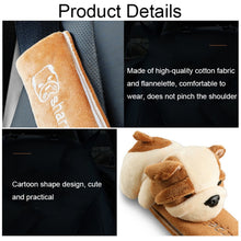 Load image into Gallery viewer, 002 Cute Cartoon Thicked Seat Belt Anti-Strangled Protective Cushion, Length:, 30.5cm (Brown Dog), 30.5cm (Beige Dog), 30.5cm (Gray Cat), 30.5cm (Pink Cat), 30.5cm (Gray Fox), 30.5cm (Bear), 23cm (Brown Dog), 23cm (Beige Dog), 23cm (Gray Cat)          ...