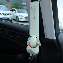 Load image into Gallery viewer, 002 Cute Cartoon Thicked Seat Belt Anti-Strangled Protective Cushion, Length:, 30.5cm (Brown Dog), 30.5cm (Beige Dog), 30.5cm (Gray Cat), 30.5cm (Pink Cat), 30.5cm (Gray Fox), 30.5cm (Bear), 23cm (Brown Dog), 23cm (Beige Dog), 23cm (Gray Cat)          ...