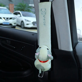 002 Cute Cartoon Thicked Seat Belt Anti-Strangled Protective Cushion, Length:, 30.5cm (Brown Dog), 30.5cm (Beige Dog), 30.5cm (Gray Cat), 30.5cm (Pink Cat), 30.5cm (Gray Fox), 30.5cm (Bear), 23cm (Brown Dog), 23cm (Beige Dog), 23cm (Gray Cat)          ...