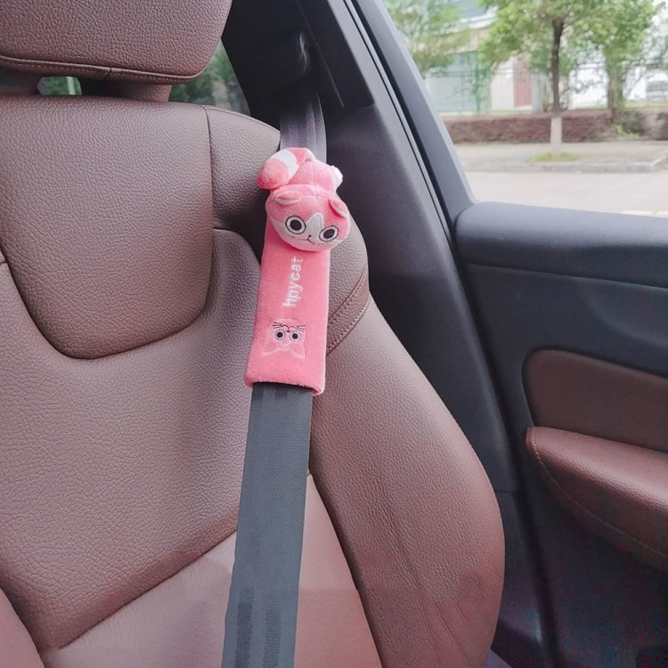 002 Cute Cartoon Thicked Seat Belt Anti-Strangled Protective Cushion, Length:, 30.5cm (Brown Dog), 30.5cm (Beige Dog), 30.5cm (Gray Cat), 30.5cm (Pink Cat), 30.5cm (Gray Fox), 30.5cm (Bear), 23cm (Brown Dog), 23cm (Beige Dog), 23cm (Gray Cat)          ...