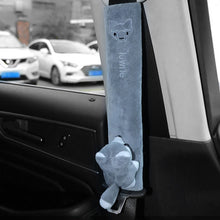 Load image into Gallery viewer, 002 Cute Cartoon Thicked Seat Belt Anti-Strangled Protective Cushion, Length:, 30.5cm (Brown Dog), 30.5cm (Beige Dog), 30.5cm (Gray Cat), 30.5cm (Pink Cat), 30.5cm (Gray Fox), 30.5cm (Bear), 23cm (Brown Dog), 23cm (Beige Dog), 23cm (Gray Cat)          ...