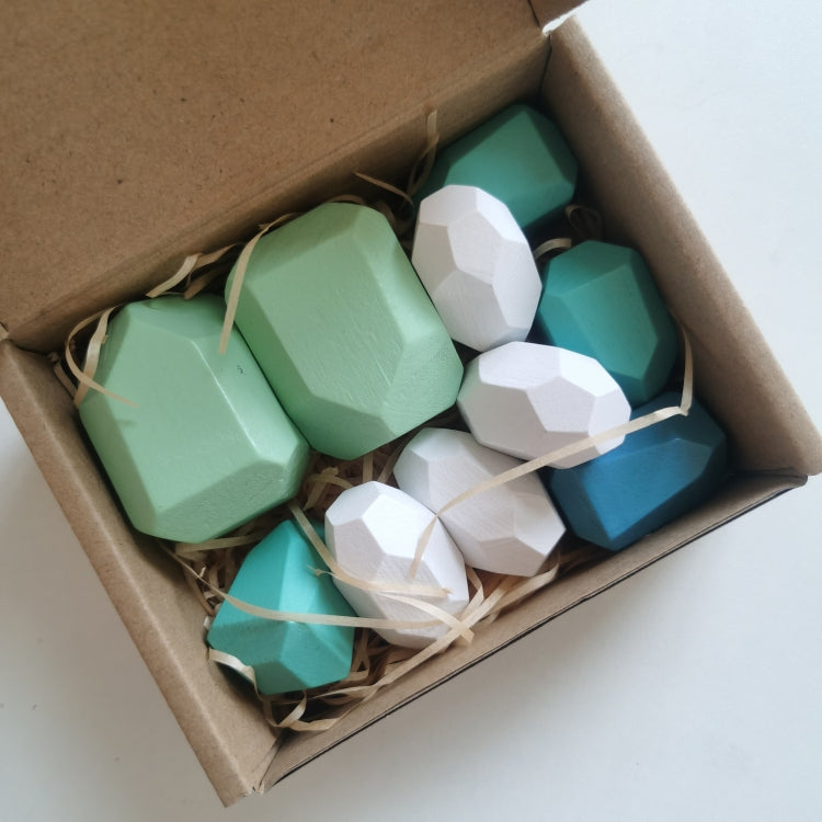 Children Early Teachings Stack Stone Building Blocks Wood Stack Stone Toys