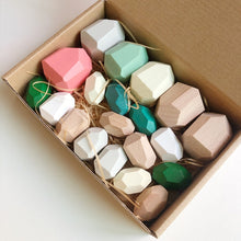 Load image into Gallery viewer, Children Early Teachings Stack Stone Building Blocks Wood Stack Stone Toys