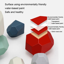 Load image into Gallery viewer, Children Early Teachings Stack Stone Building Blocks Wood Stack Stone Toys